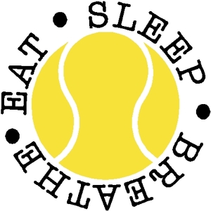 EAT SLEEP BREATHE (TENNIS)<br />(BLACK YELLOW)