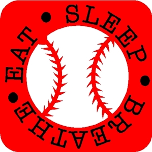 EAT SLEEP BREATHE (BASEBALL)<br />(BLACK WHITE)