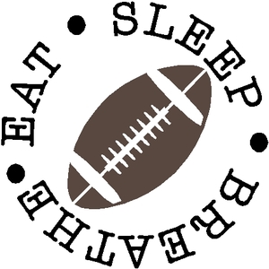 EAT SLEEP BREATHE (FOOTBALL)<br />(BLACK BROWN)