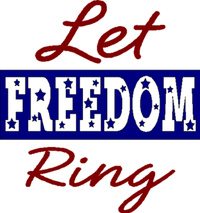 Let FREEDOM Ring red/blue 3 pieces for thin glass blocks<br />(Red/Blue)